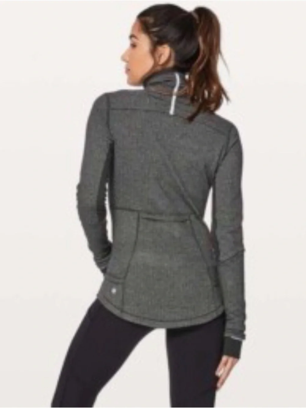 Lululemon Base Runner Heathered Gray Athletic Pullover Hoodie Running Size 8